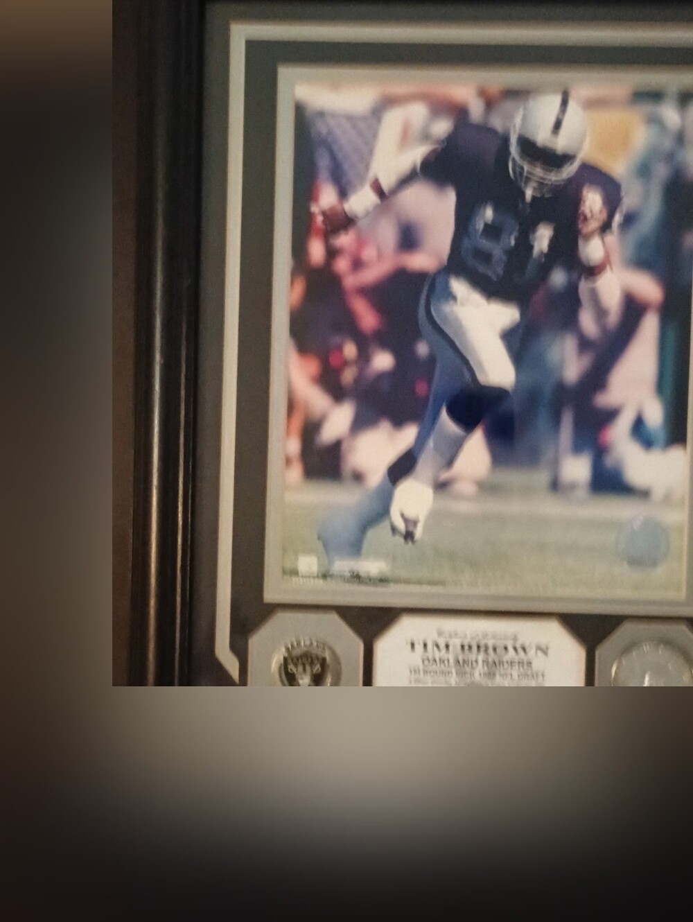 Tim Brown Oakland Raiders Framed Sports Photo Wall Accent